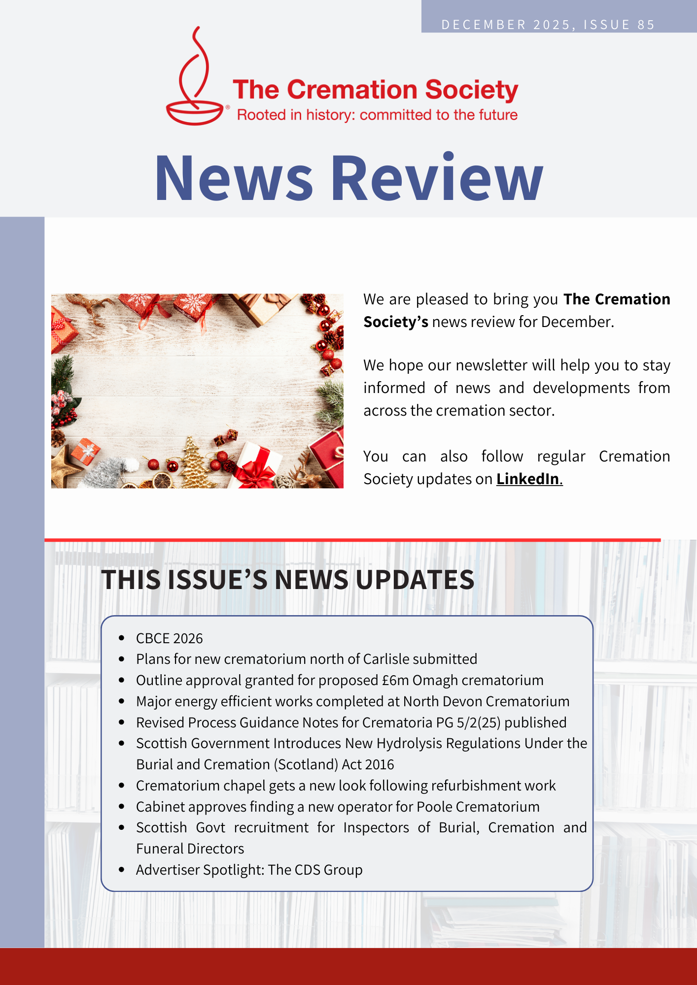 Cremation Society December 2025 Newsletter